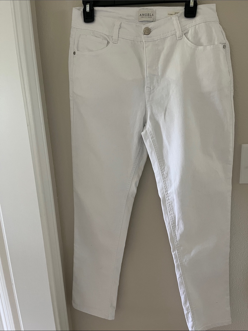 Angels White Straight-Leg Jeans